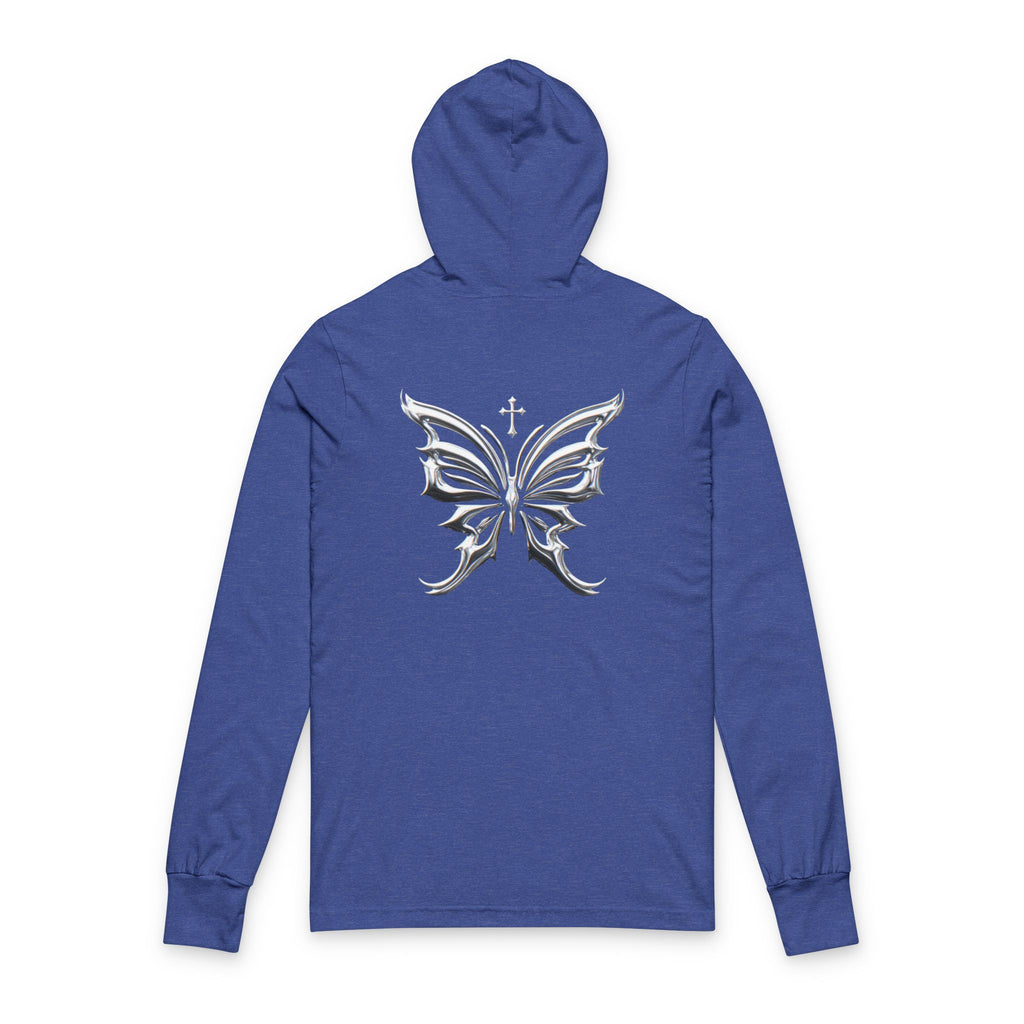 Hoodie "Jésus t’aime" – Papillon Chromé & Croix