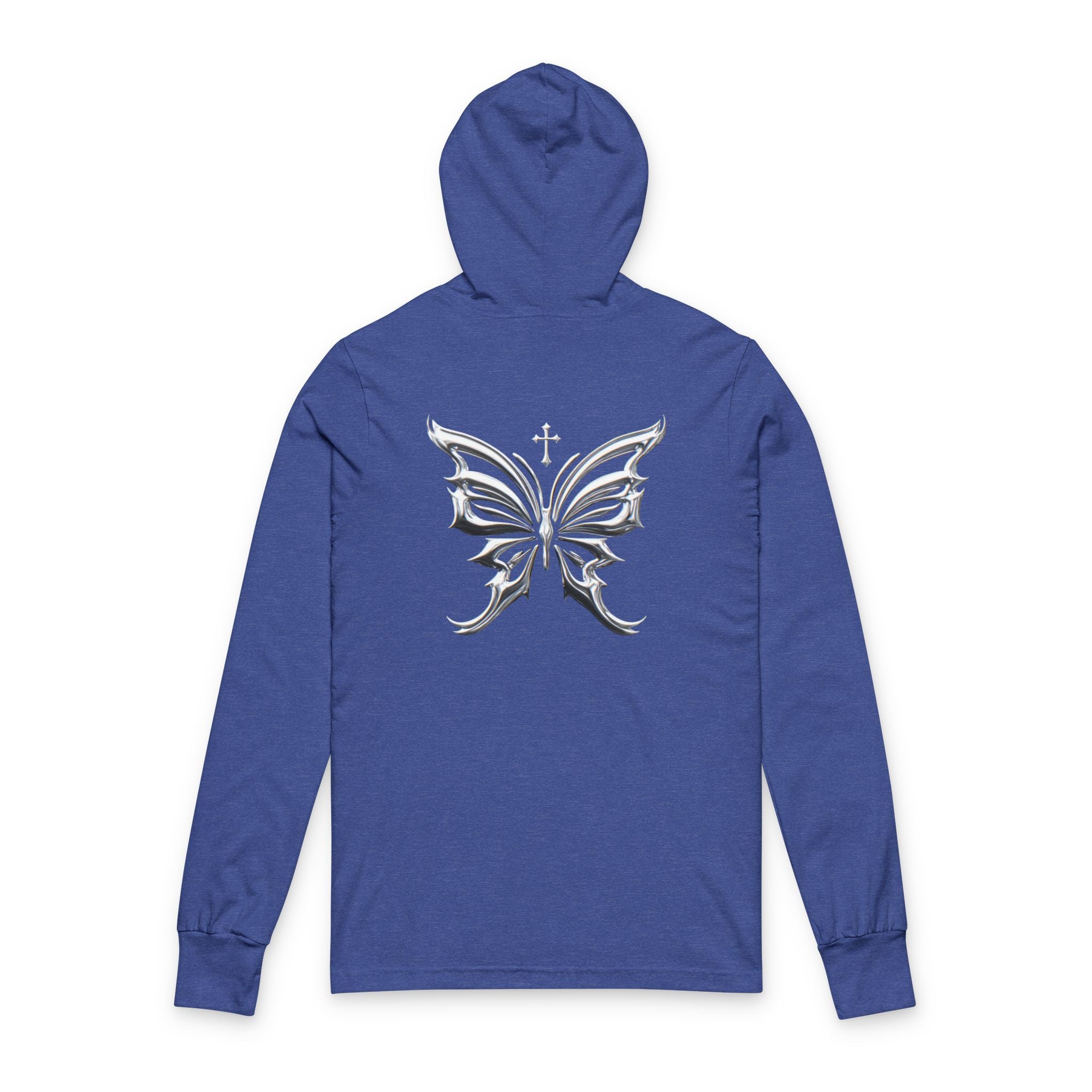 Hoodie "Jésus t’aime" – Papillon Chromé & Croix