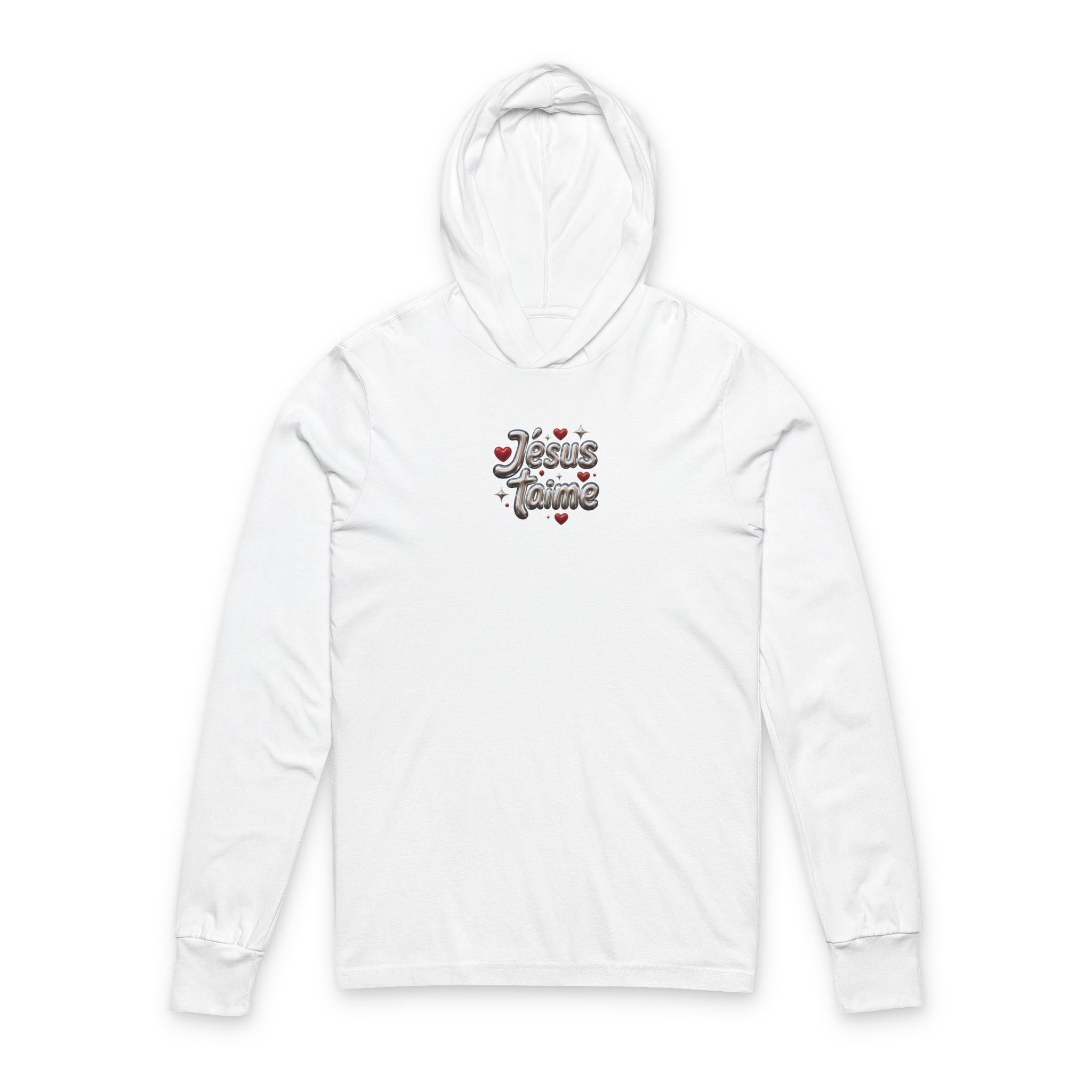 Hoodie "Jésus t’aime" – Papillon Chromé & Croix