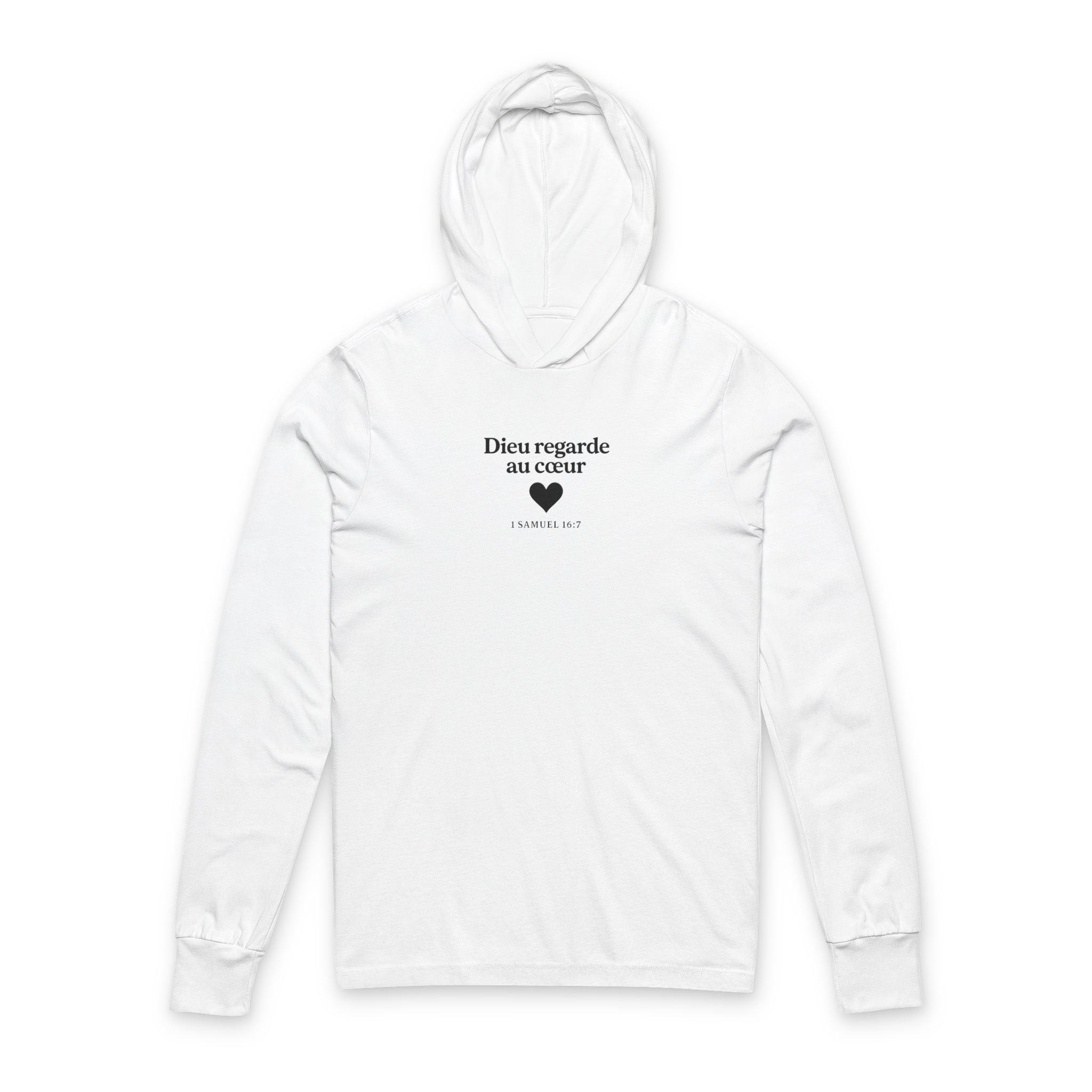 Hoodie “Dieu regarde au cœur” – 1 Samuel 16:7