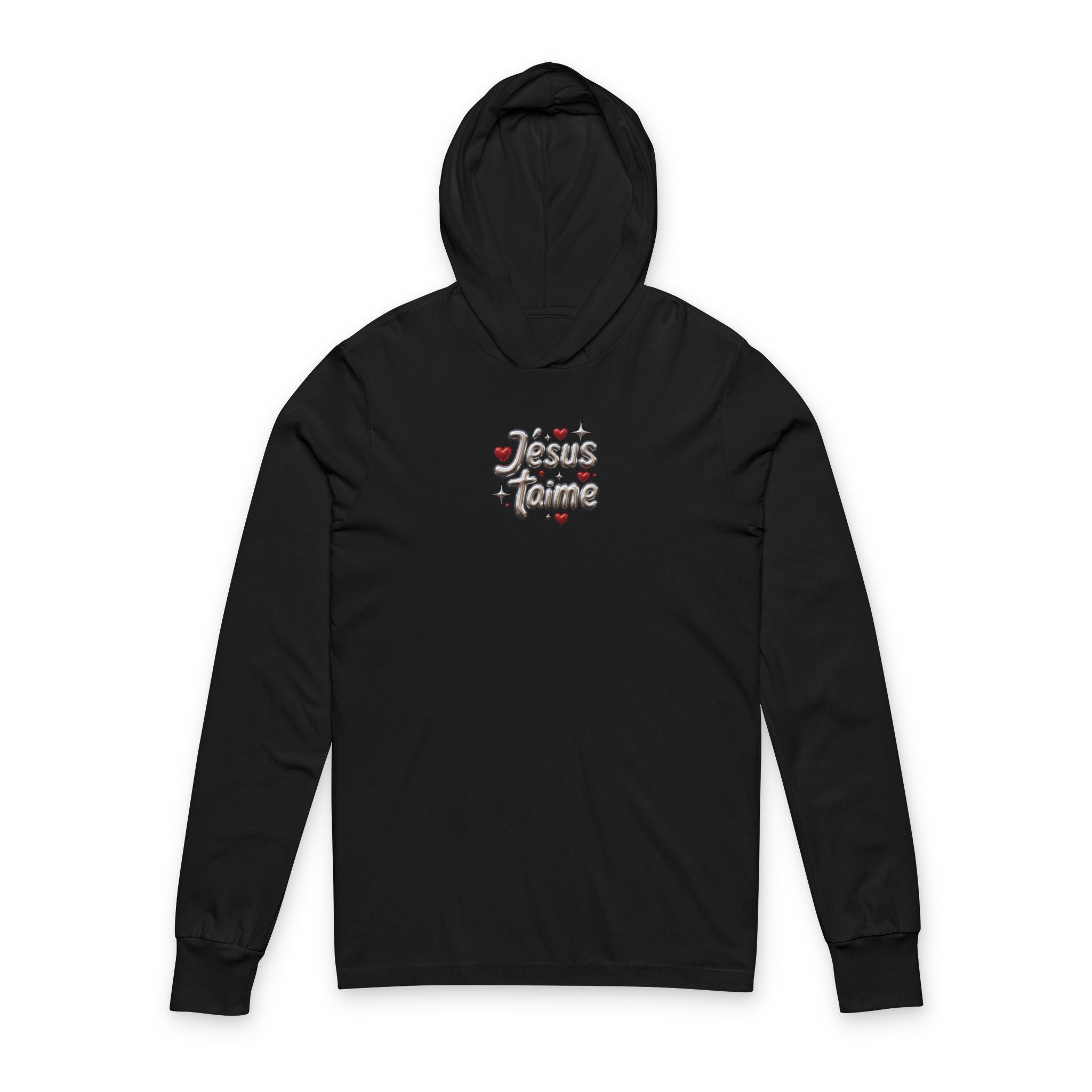 Hoodie "Jésus t’aime" – Papillon Chromé & Croix